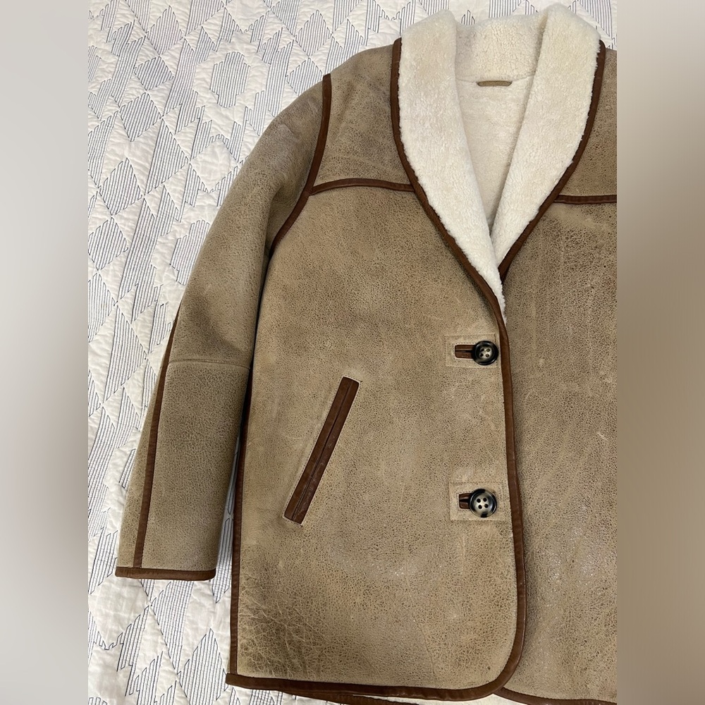 ISABEL MARANT Etoile Anawa Shearling Jacket - Beige - Picture 11 of 16